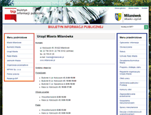 Tablet Screenshot of bip.milanowek.pl
